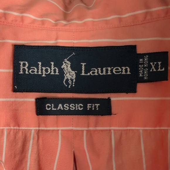 Ralph Lauren Orange Casual Button Down Shirt. Euc. XL - Picture 4 of 6